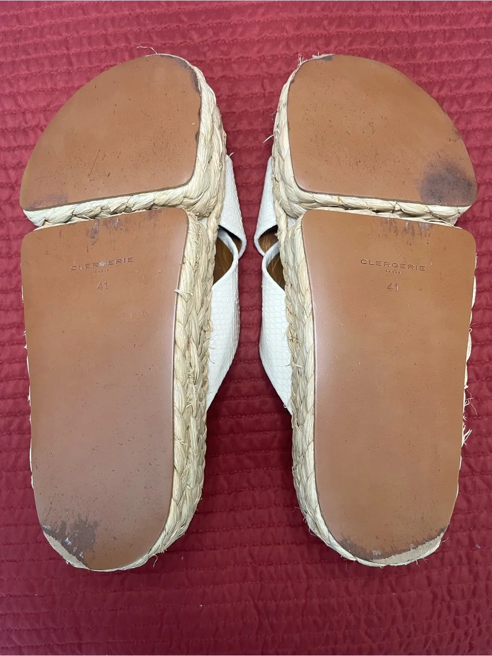 Robert Clergerie White Crisscross Espadrille Sandals